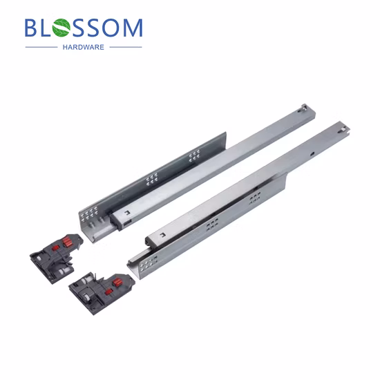 El cajón inferior de cierre suave de 21 pulgadas desliza los soportes del cajón